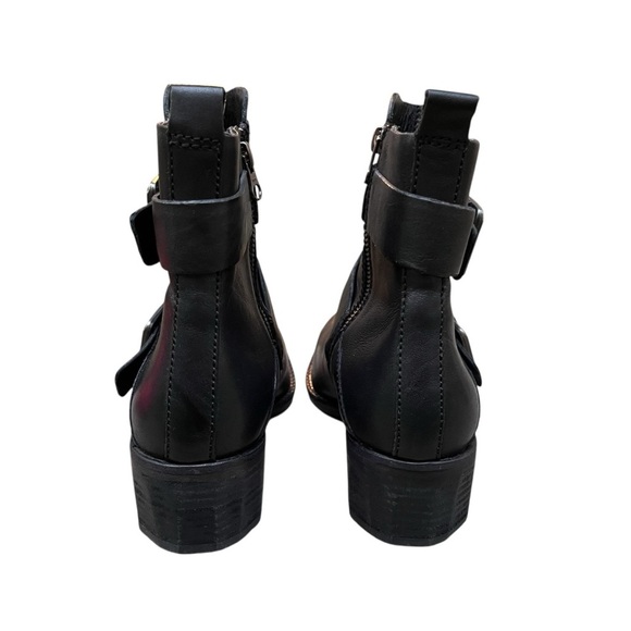 Kork Ease Maxine Leather Buckle Ankle Zip Boots — Size 39/US 8 - Picture 4 of 12